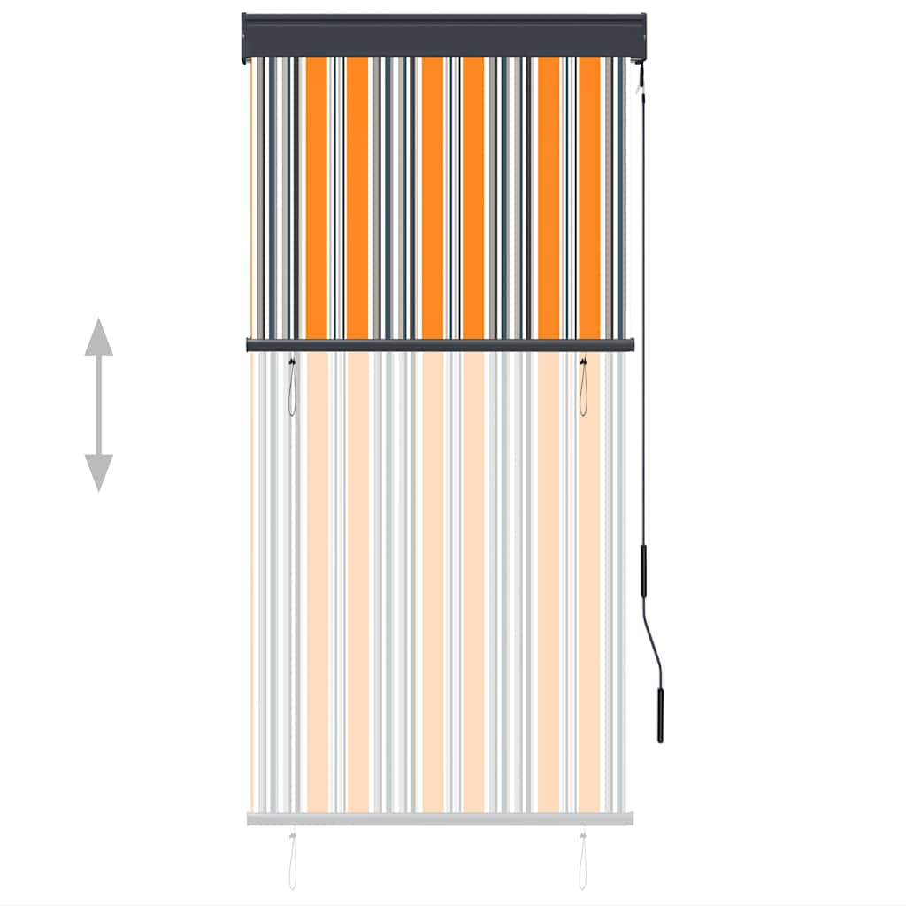 Outdoor Roller Blind 80x250 cm Yellow and Blue