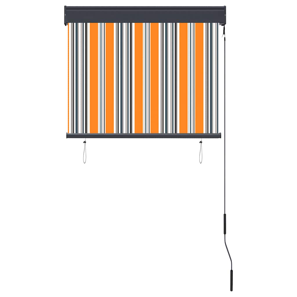 Outdoor Roller Blind 80x250 cm Yellow and Blue