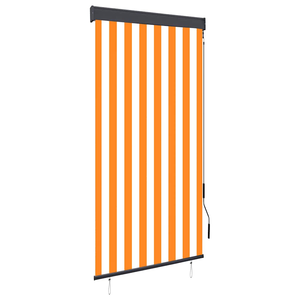 Outdoor Roller Blind 80x250 cm White and Orange
