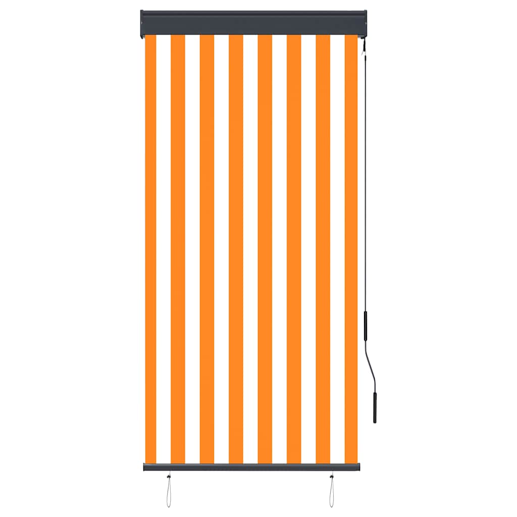 Outdoor Roller Blind 80x250 cm White and Orange
