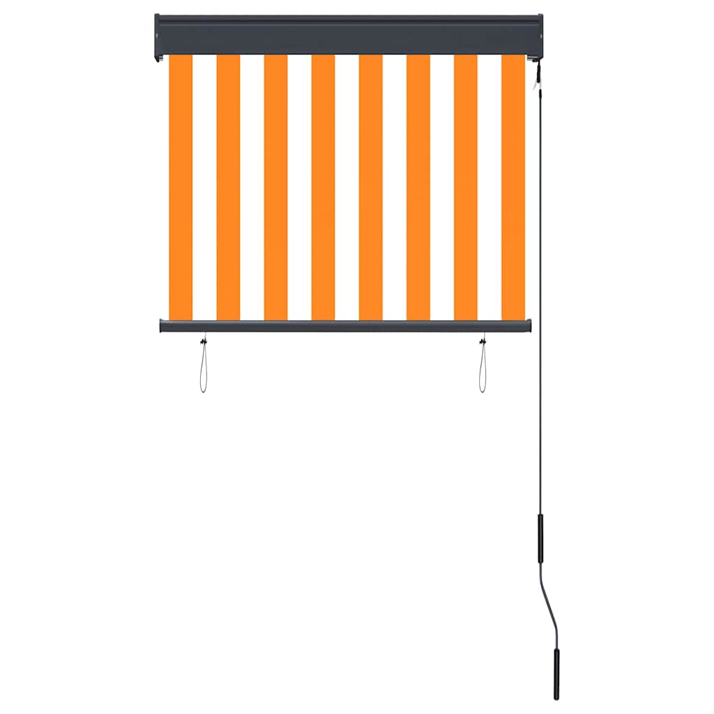 Outdoor Roller Blind 80x250 cm White and Orange