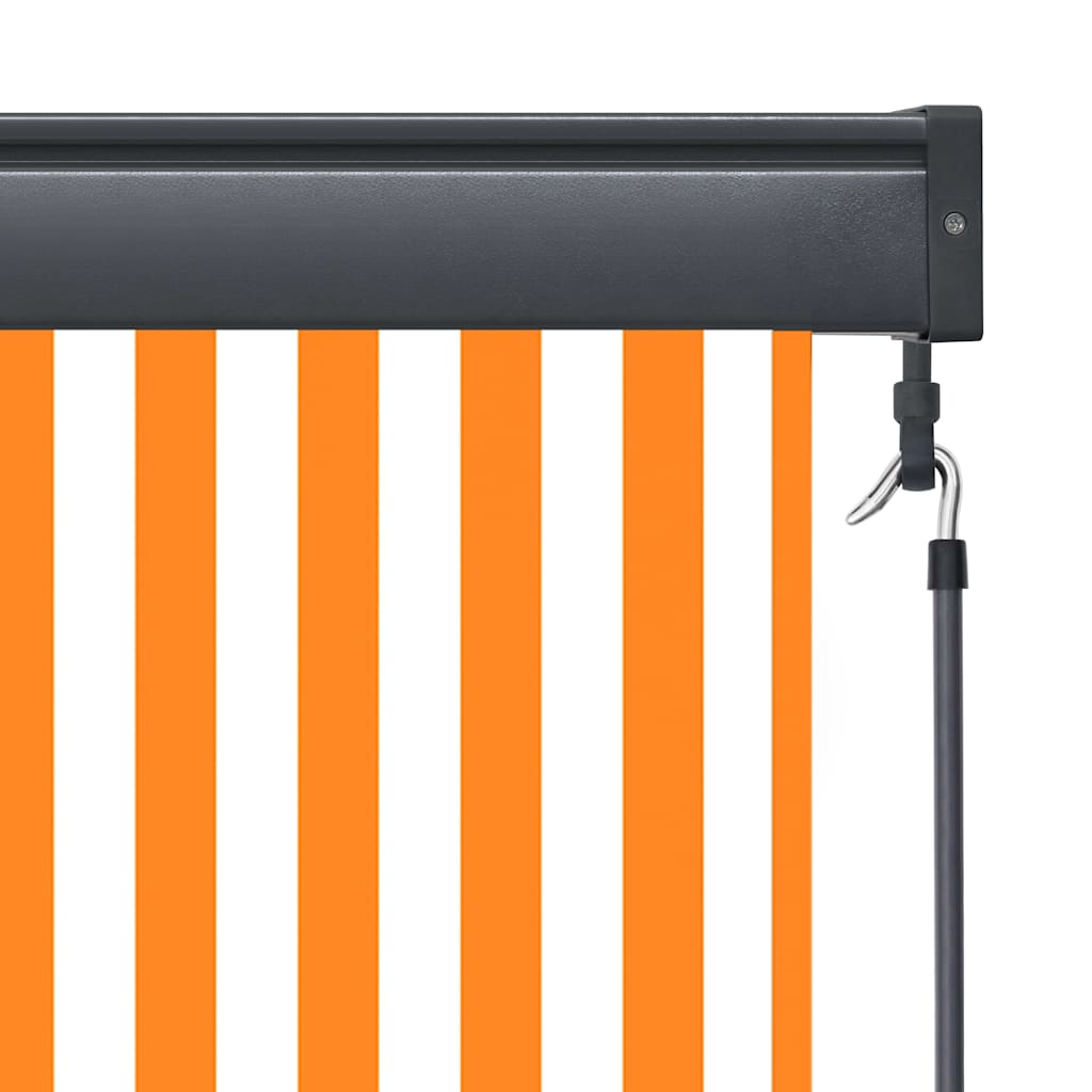 Outdoor Roller Blind 80x250 cm White and Orange