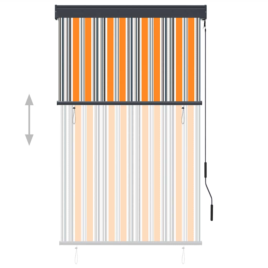 Outdoor Roller Blind 100x250 cm Yellow and Blue