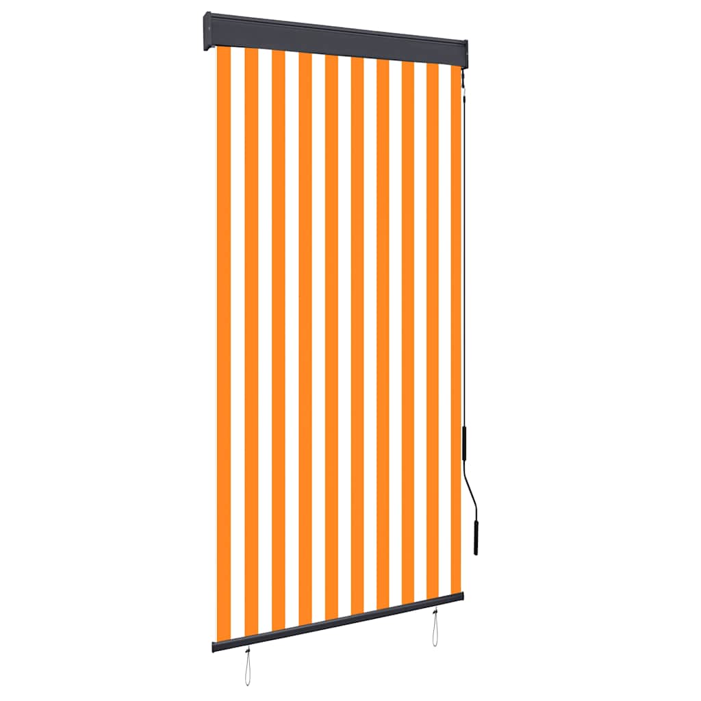 Outdoor Roller Blind 100x250 cm White and Orange