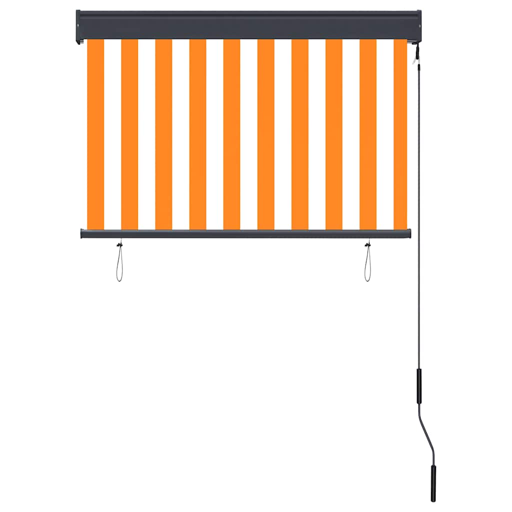 Outdoor Roller Blind 100x250 cm White and Orange