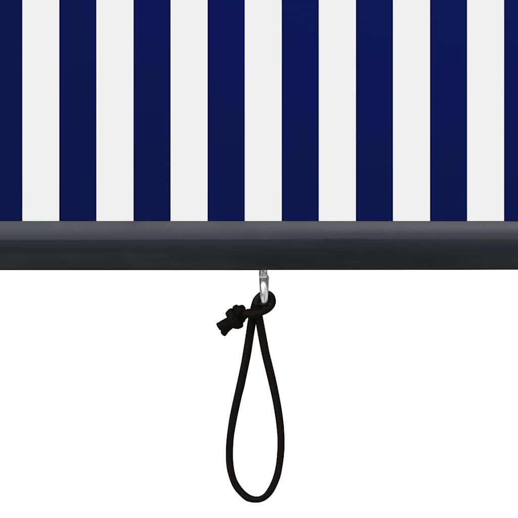 Outdoor Roller Blind 120x250 cm Blue and White
