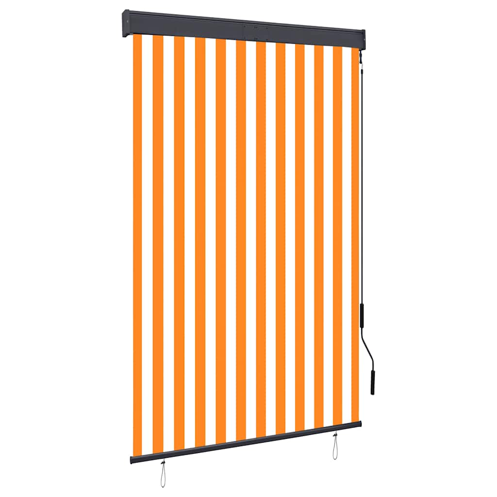Outdoor Roller Blind 120x250 cm White and Orange
