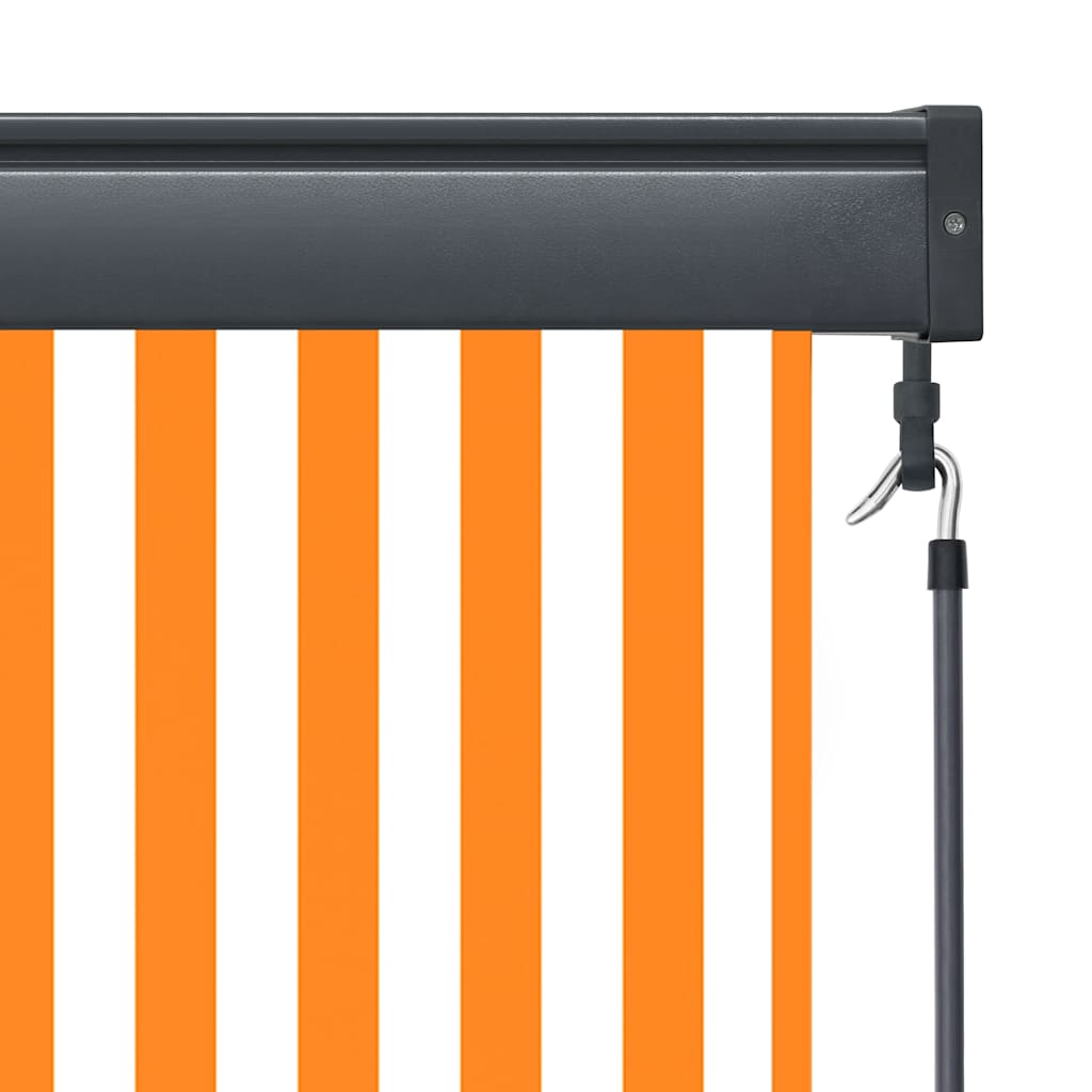 Outdoor Roller Blind 120x250 cm White and Orange