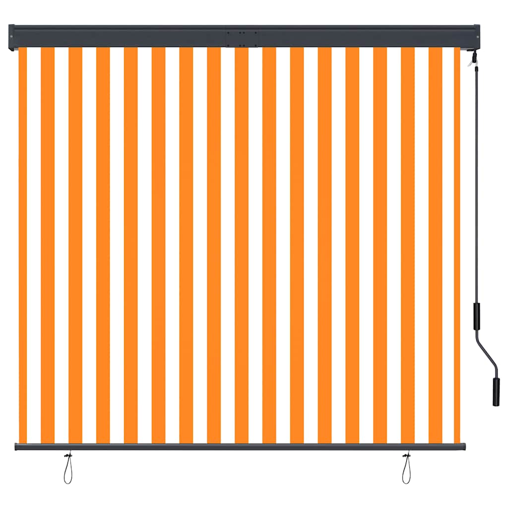 Outdoor Roller Blind 160x250 cm White and Orange