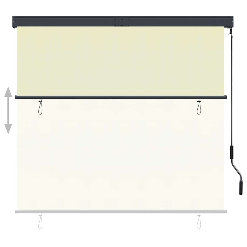Outdoor Roller Blind 160x250 cm Cream