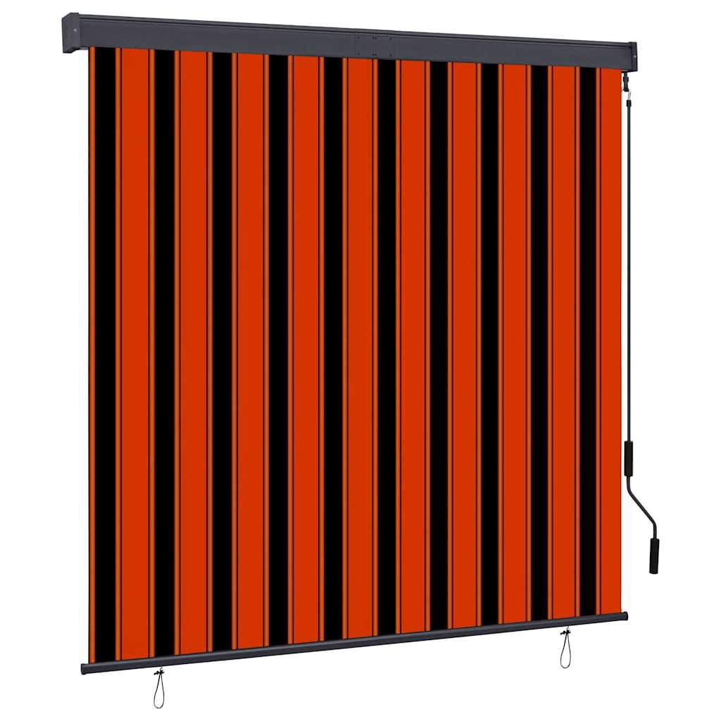 Outdoor Roller Blind 160x250 cm Orange and Brown