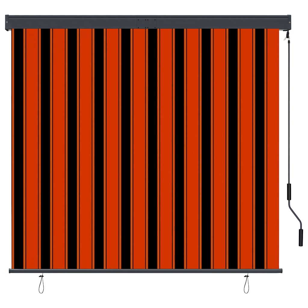 Outdoor Roller Blind 160x250 cm Orange and Brown