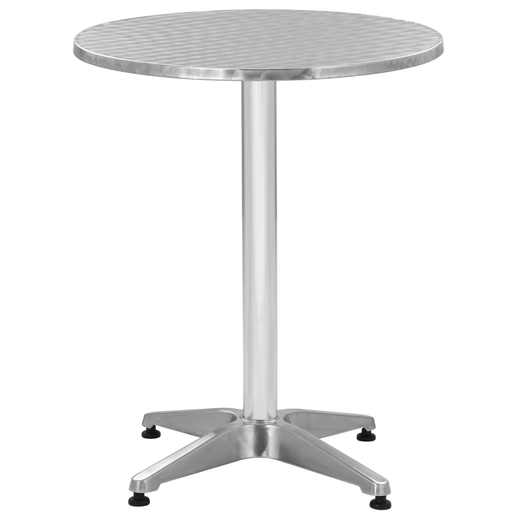 vidaXL Garden Table Silver 60x70 cm Aluminium