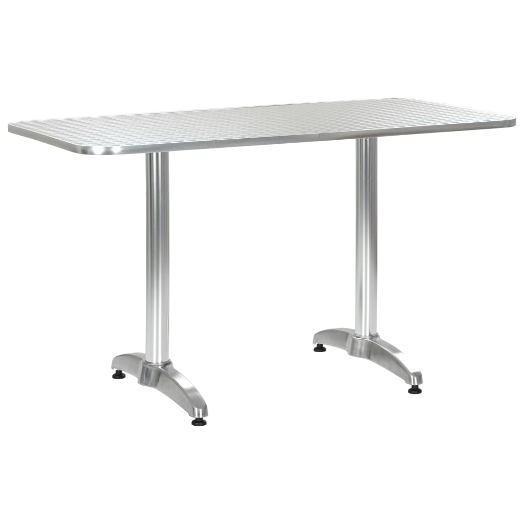 vidaXL Garden Table Silver 120x60x70 cm Aluminium