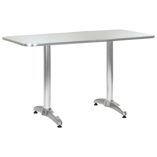 vidaXL Garden Table Silver 120x60x70 cm Aluminium