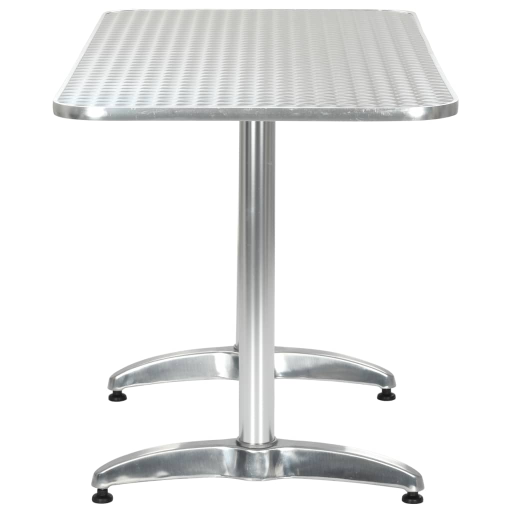 vidaXL Garden Table Silver 120x60x70 cm Aluminium