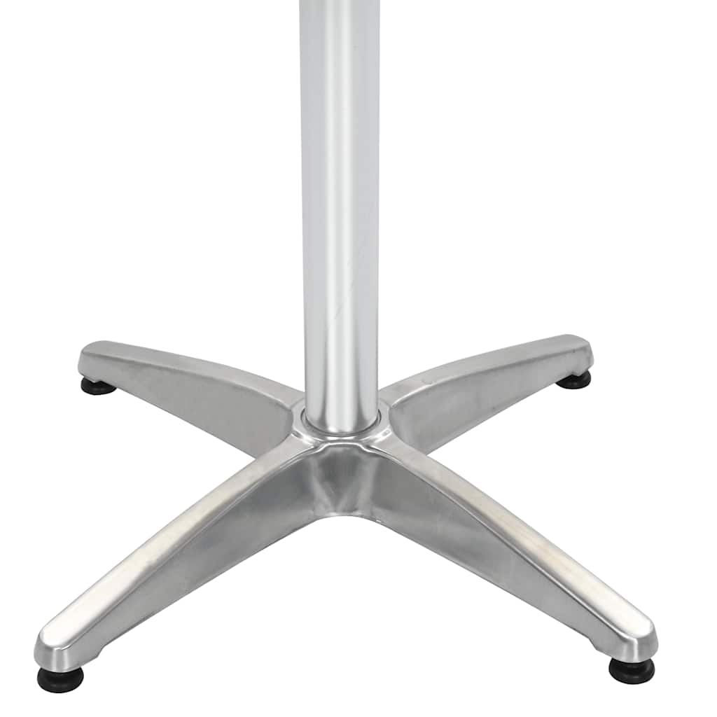 48718 vidaXL Garden Table Silver 60x60x70 cm Aluminium and WPC