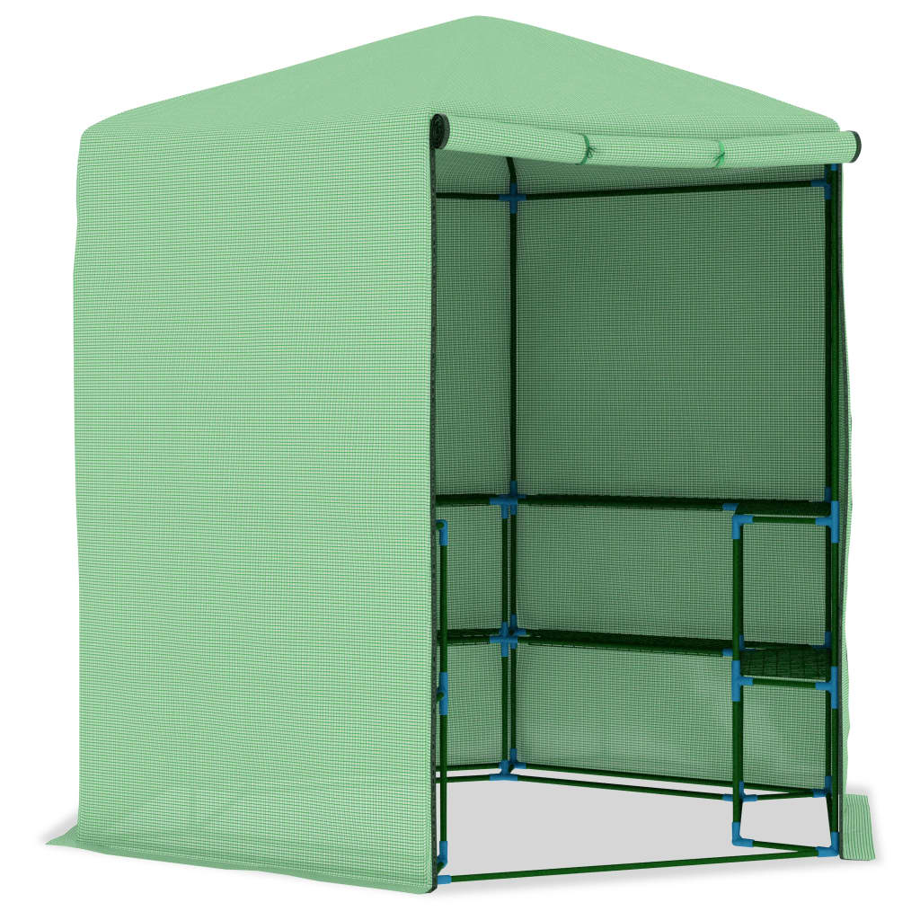 vidaXL Greenhouse with Shelves Steel 227x223 cm