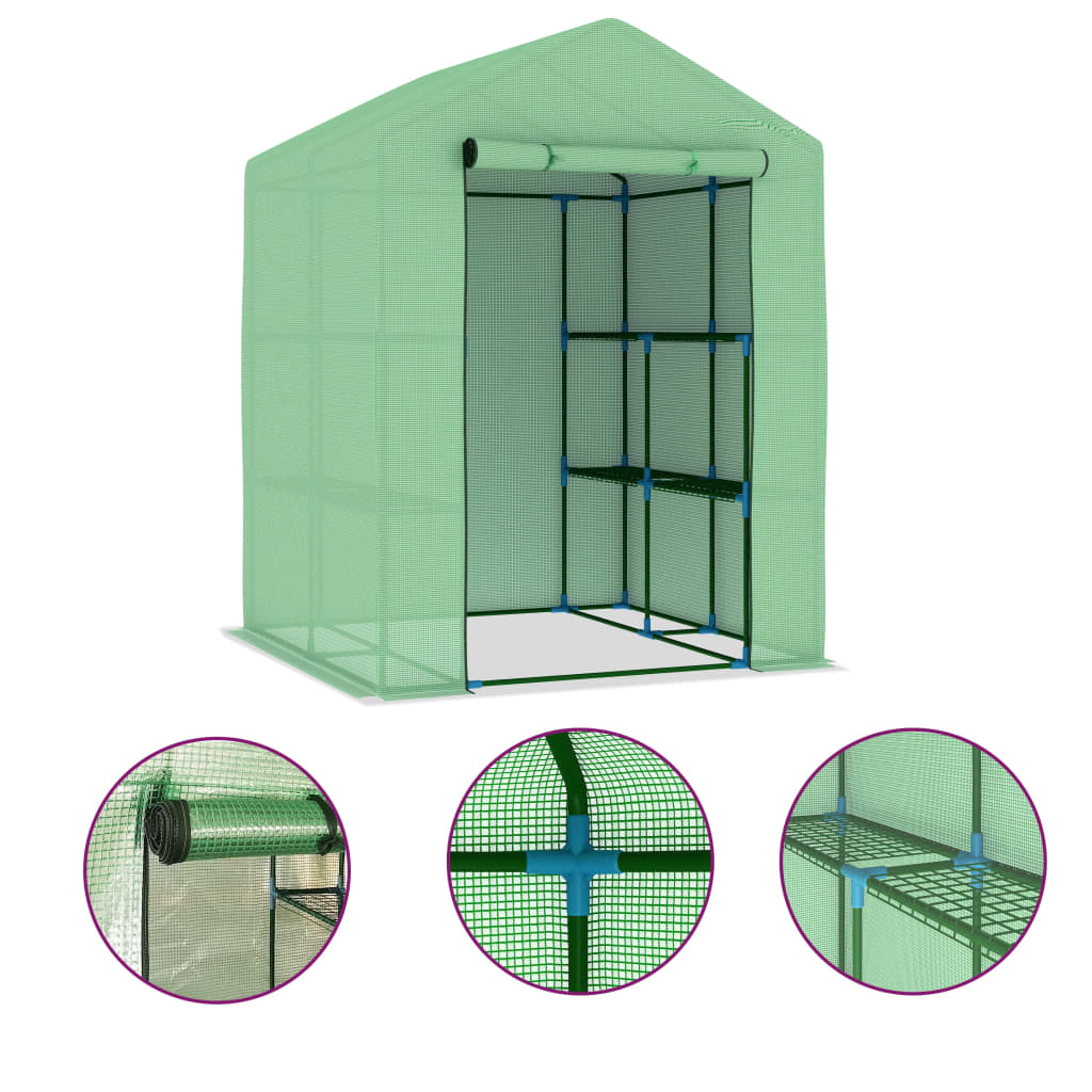 Greenhouse | Green | Polyethylene mesh fabric | Large | Shelving