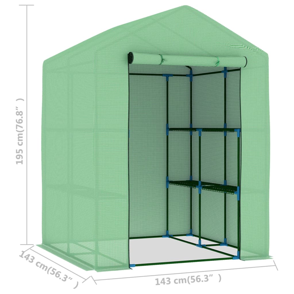 Greenhouse | Green | Polyethylene mesh fabric | Large | Shelving