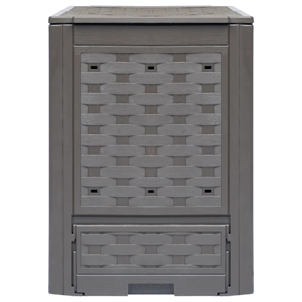 Garden Composter | Brown | Plastic with rattan look
