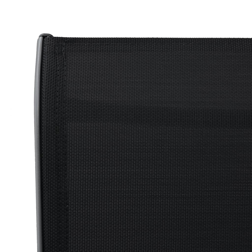 Garden Bar Chair | Set of 4 | Black | Textilene, Steel | Standard