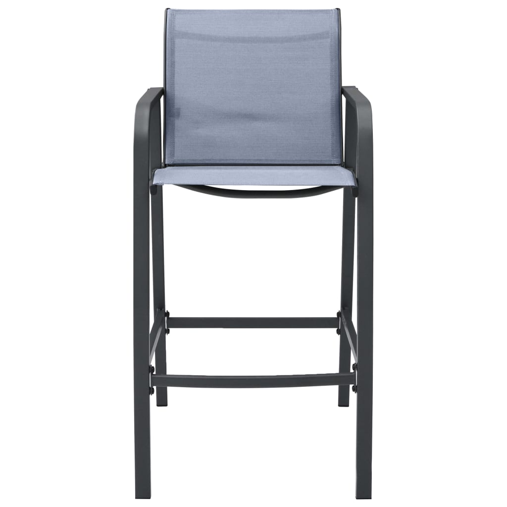 vidaXL Garden Bar Chairs 4 pcs Grey Textilene