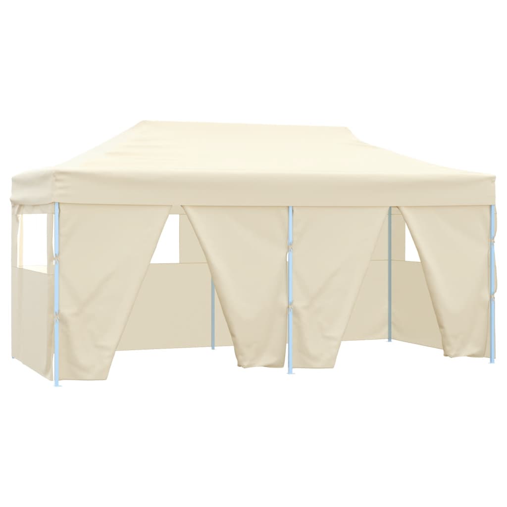 Professionele Opvouwbare Partytent met 4 Zijwanden 3x6 m Staal Crème