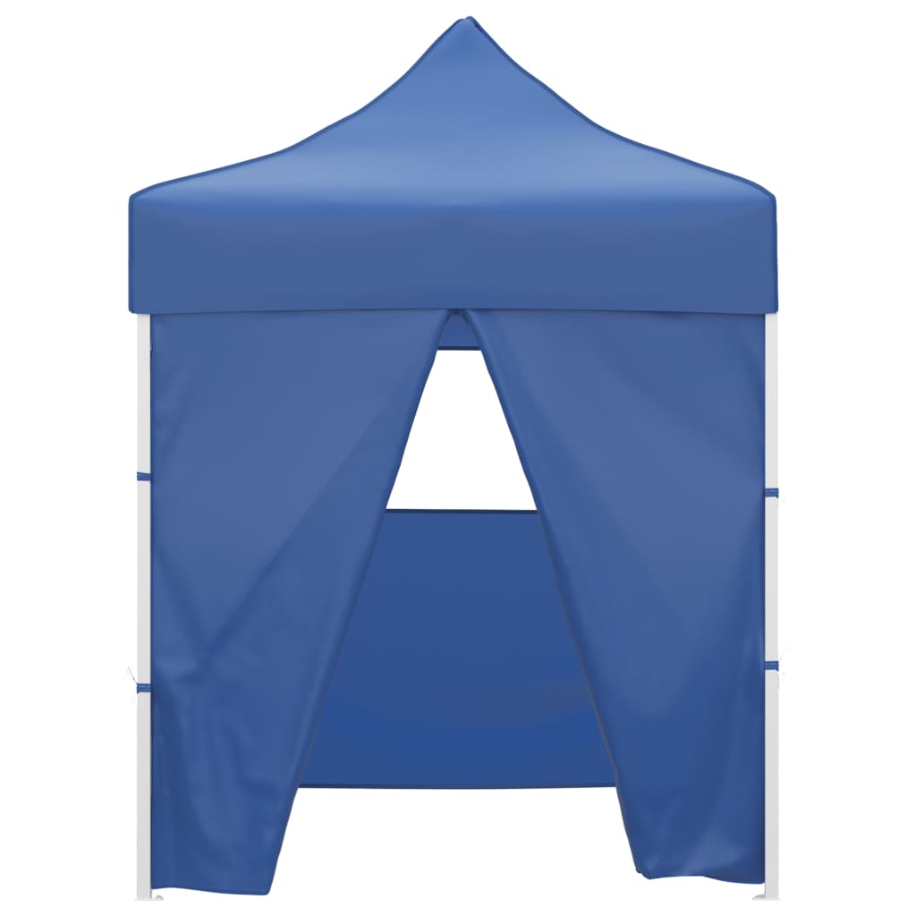 48879 vidaXL Professional Folding Party Tent with 4 Sidewalls 2x2 m Steel Blue