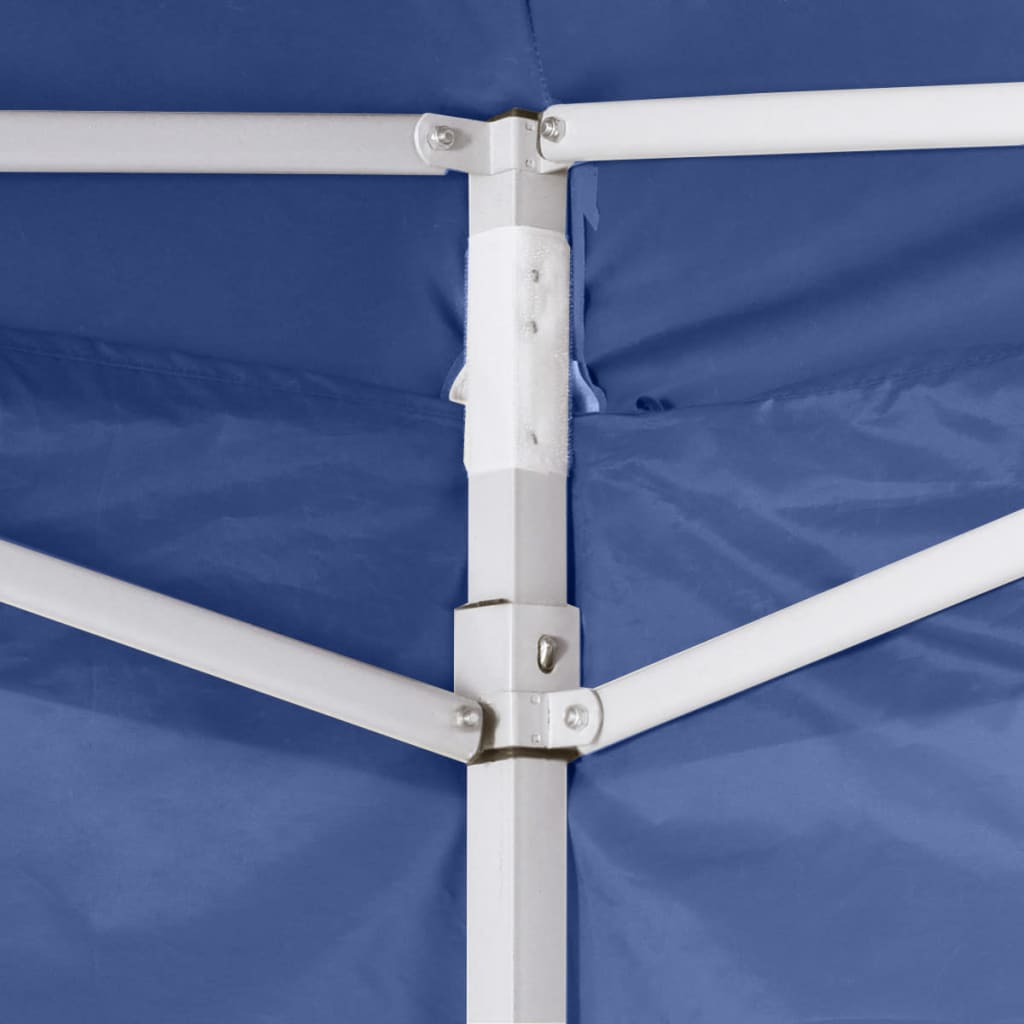 48879 vidaXL Professional Folding Party Tent with 4 Sidewalls 2x2 m Steel Blue