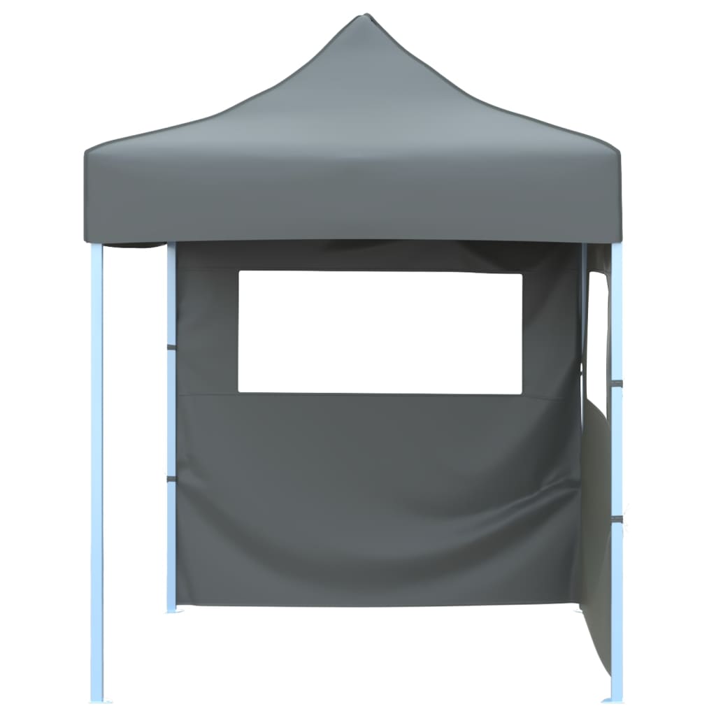 48884 vidaXL Professional Folding Party Tent with 2 Sidewalls 2x2 m Steel Anthracite