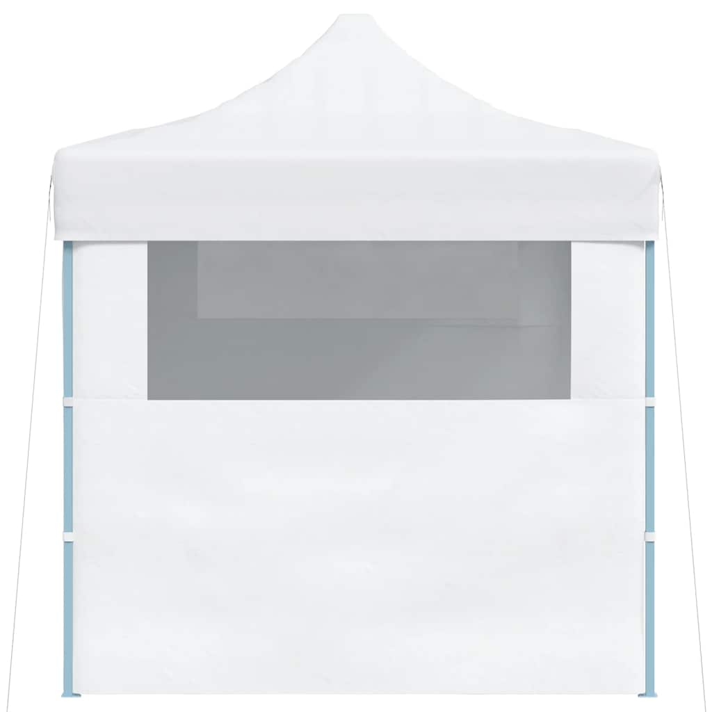 Professional Folding Party Tent with 3 Sidewalls 280x410x315 cm Steel White