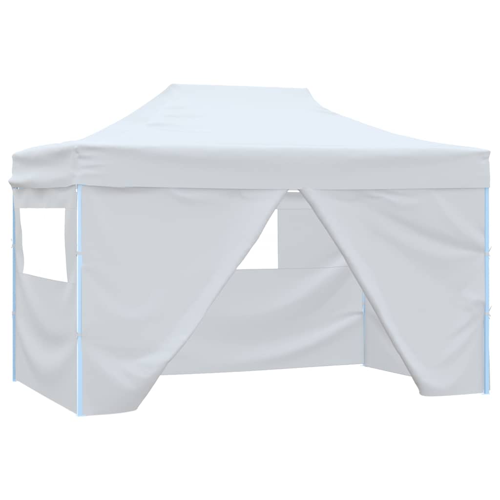 Professional Folding Party Tent with 4 Sidewalls White