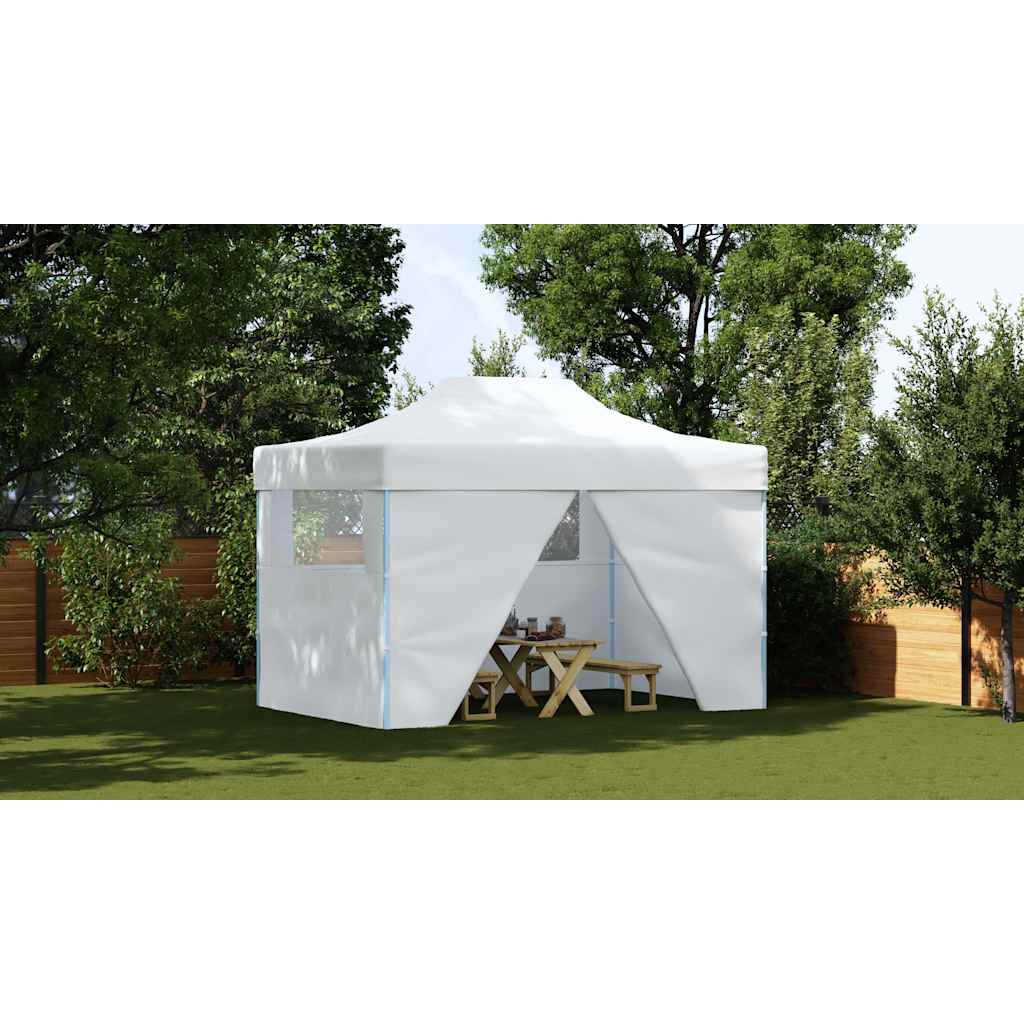 Professional Folding Party Tent with 4 Sidewalls White