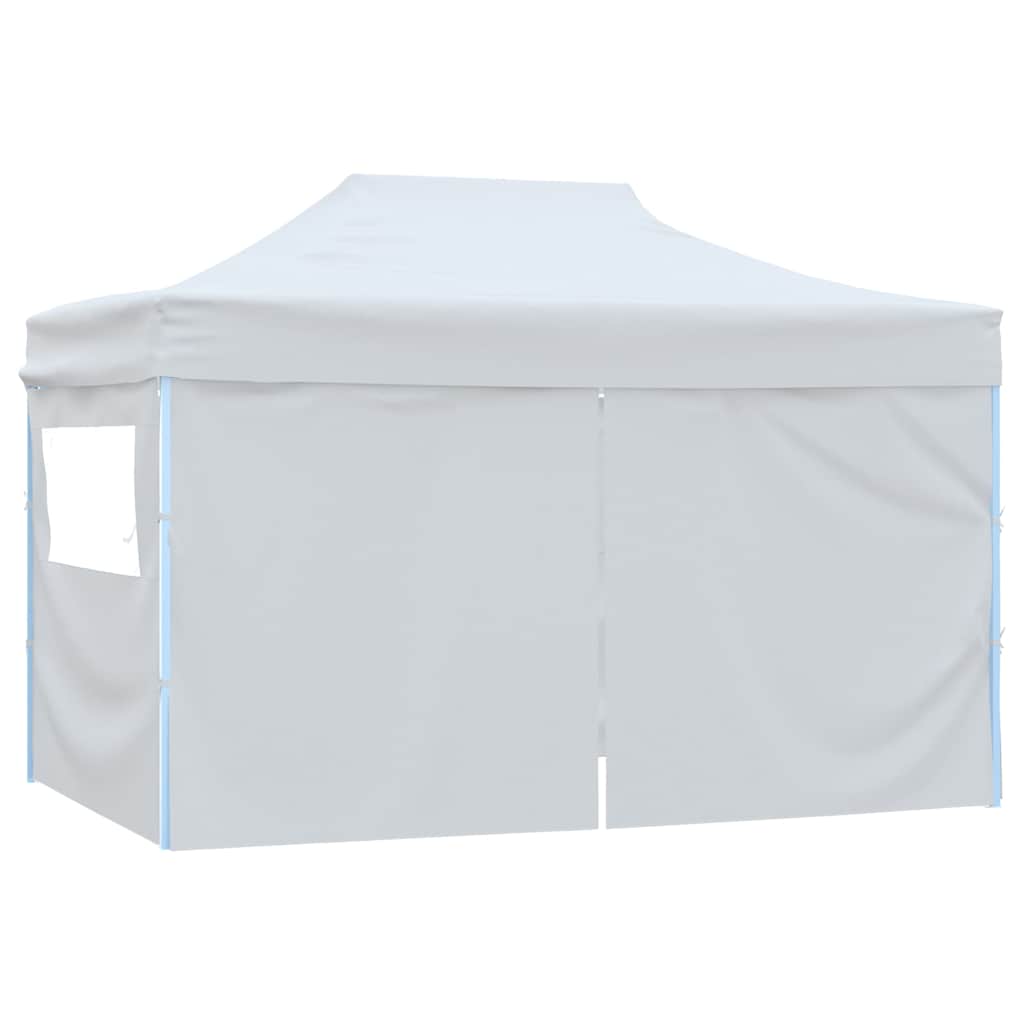 Professional Folding Party Tent with 4 Sidewalls White