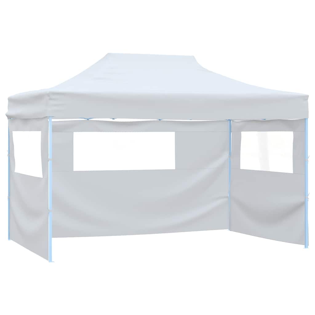 Professional Folding Party Tent with 4 Sidewalls White