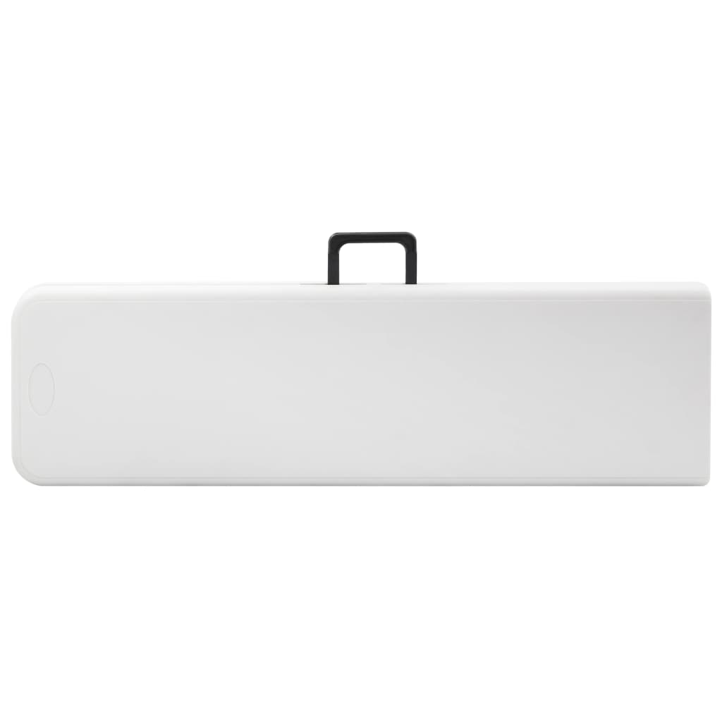 Patio Bench | Set of 2 | White, Black | Steel, HDPE | Large | Foldable