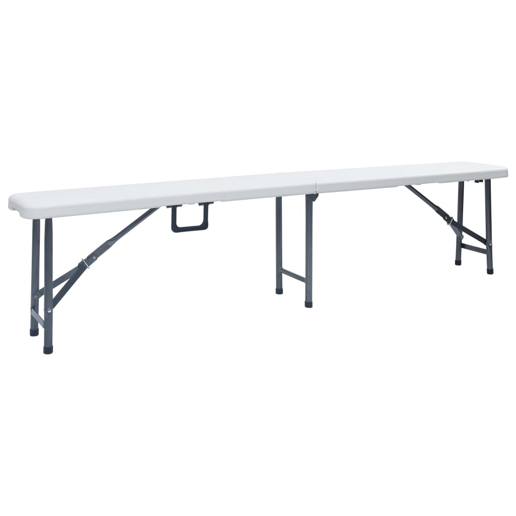 Garden Dining Set | White and black | Steel with powder coat, HDPE