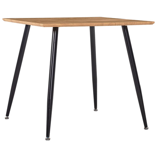 vidaXL Dining Table Oak and Black 80.5x80.5x73 cm MDF