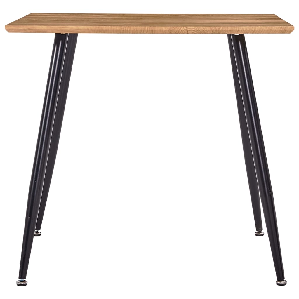 vidaXL Dining Table Oak and Black 80.5x80.5x73 cm MDF