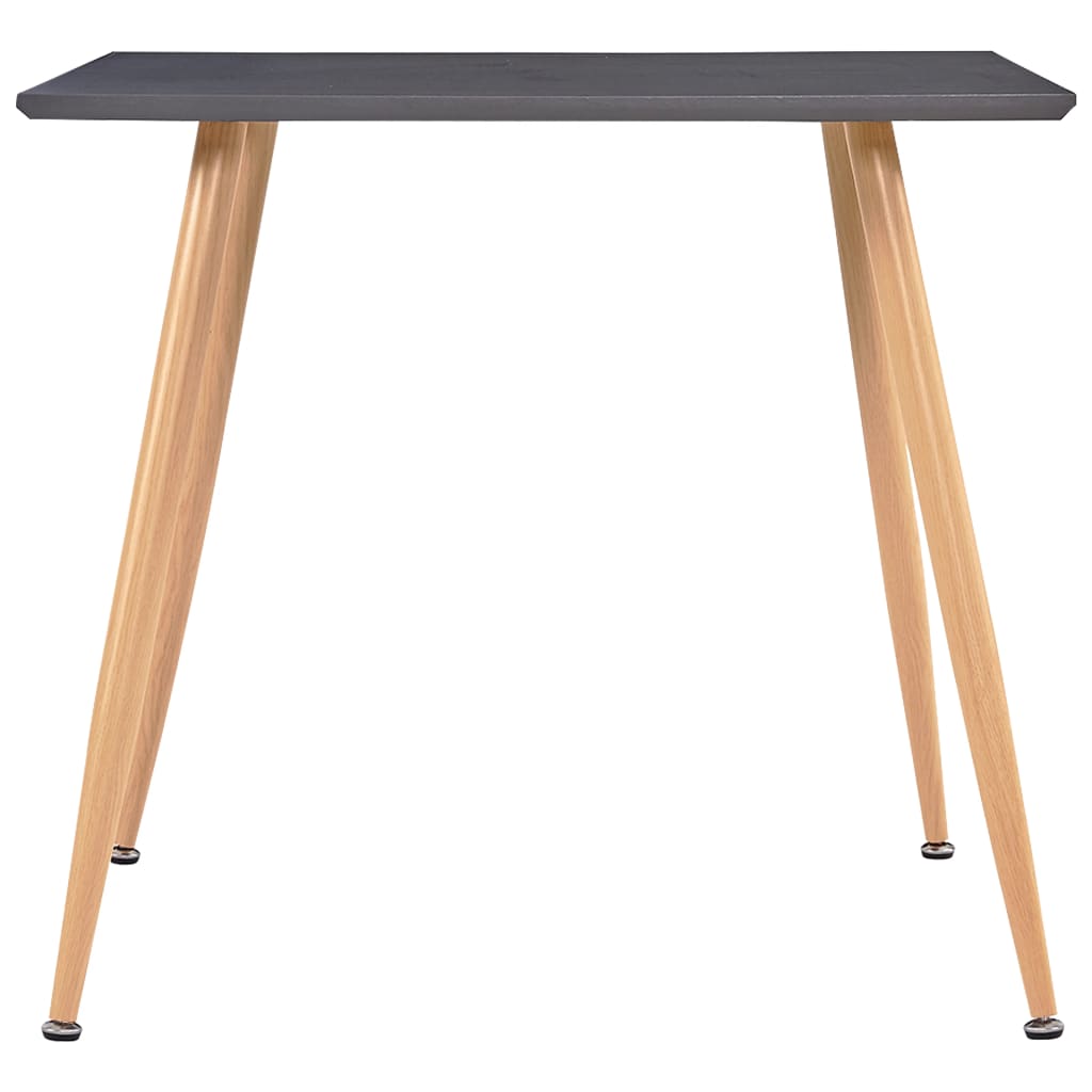 Dining Table Grey and Oak 80.5x80.5x73 cm MDF
