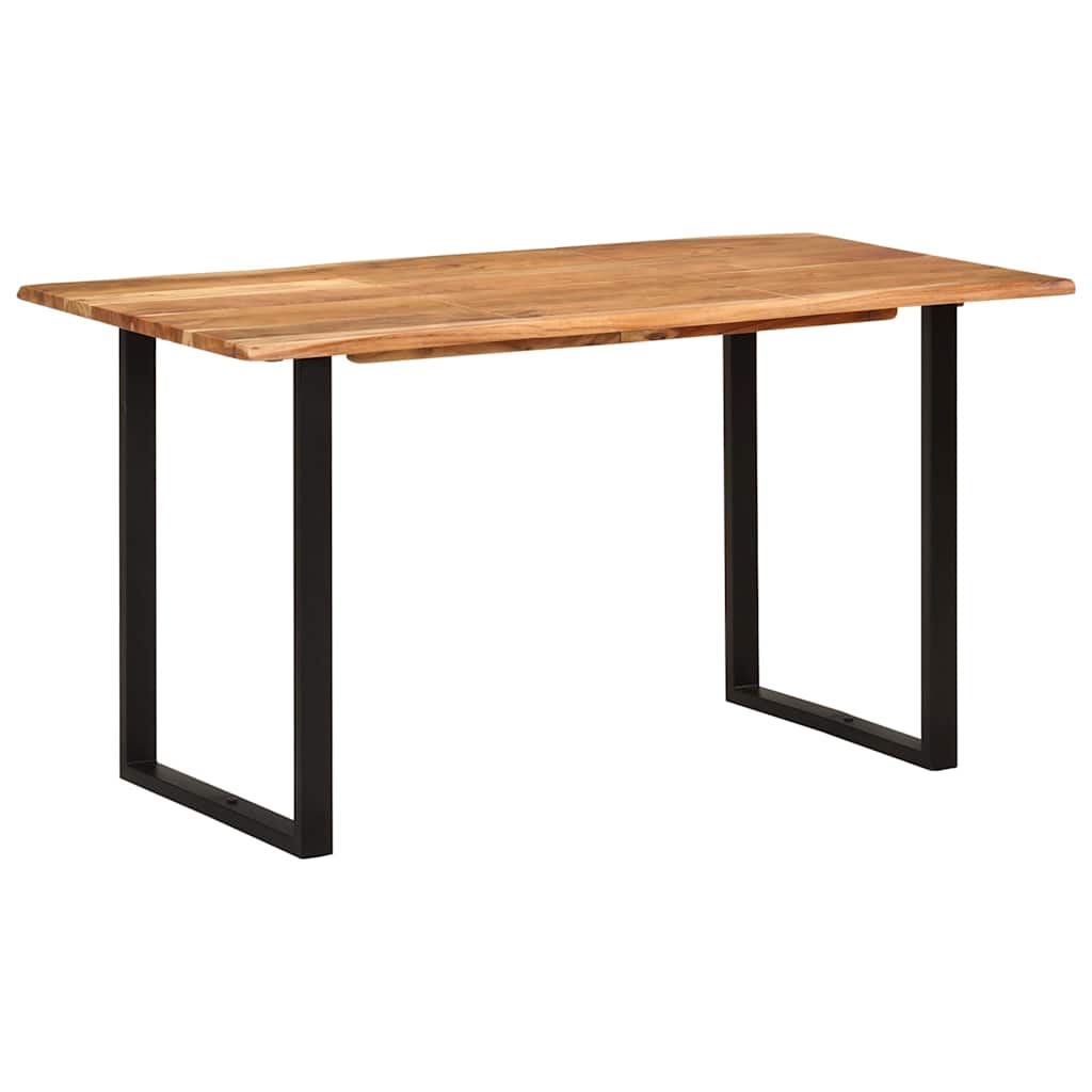 286474 vidaXL Dining Table 140x70x76 cm Solid Acacia Wood