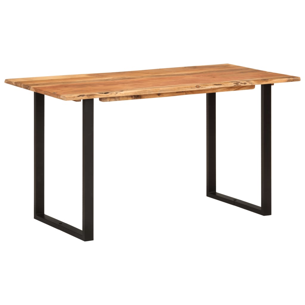 vidaXL Dining Table 140x70x76 cm Solid Acacia Wood