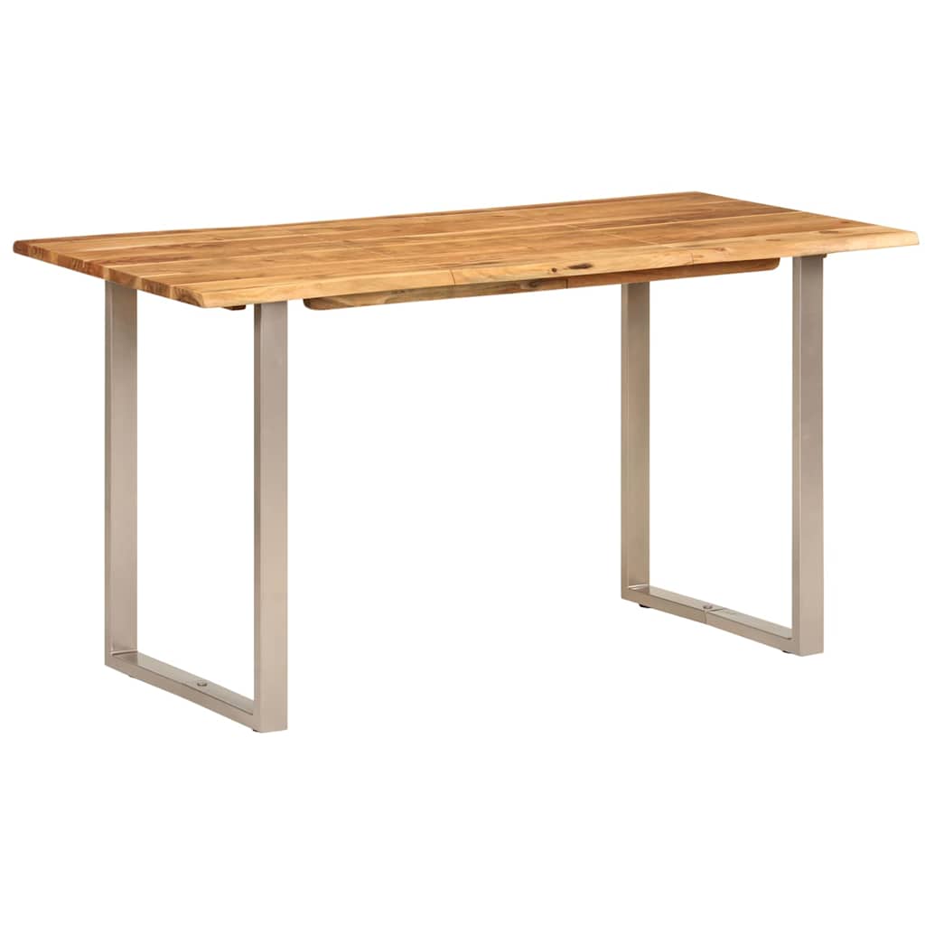 286478 vidaXL Dining Table 140x70x76 cm Solid Acacia Wood