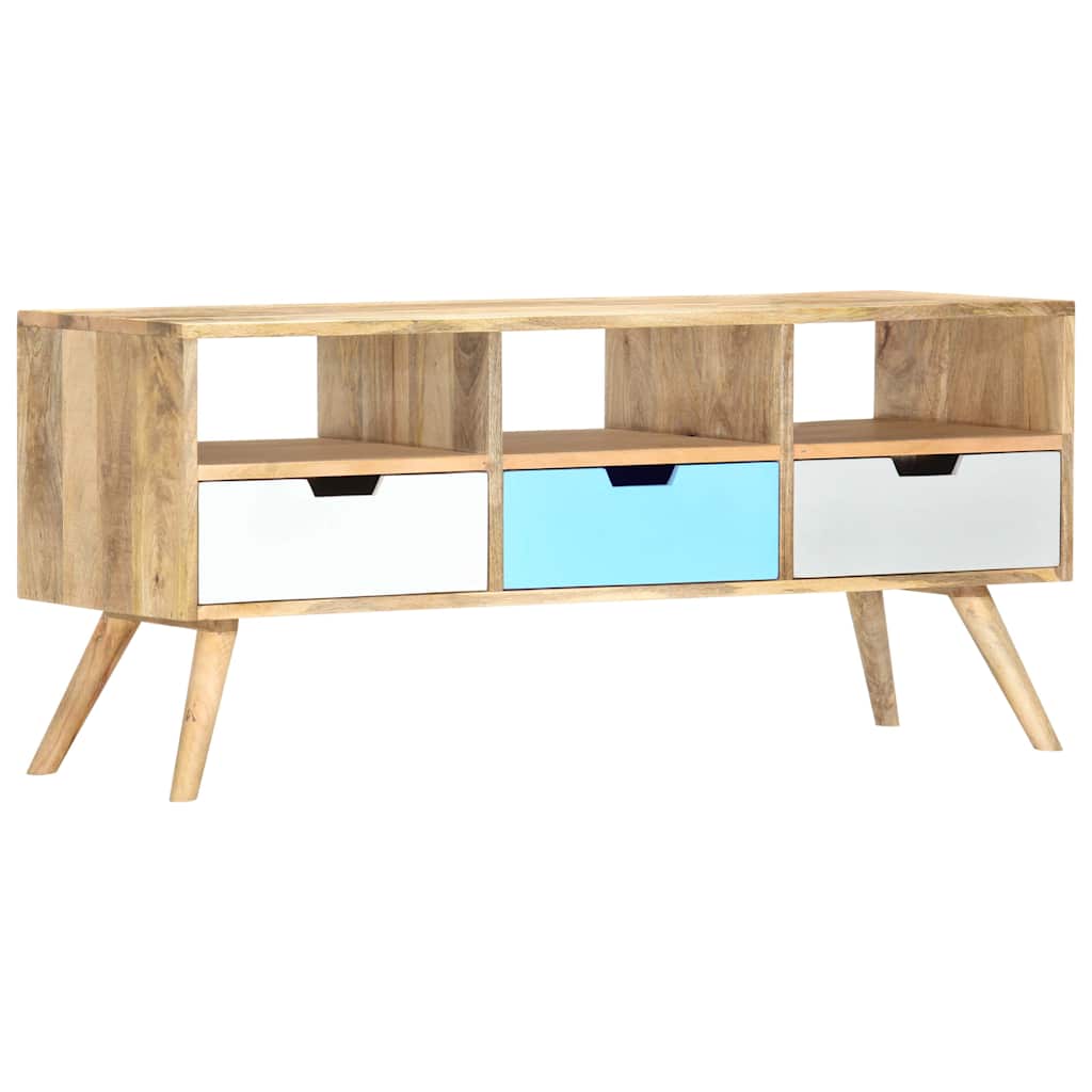 286484 vidaXL TV Cabinet 110x35x48 cm Solid Mango Wood