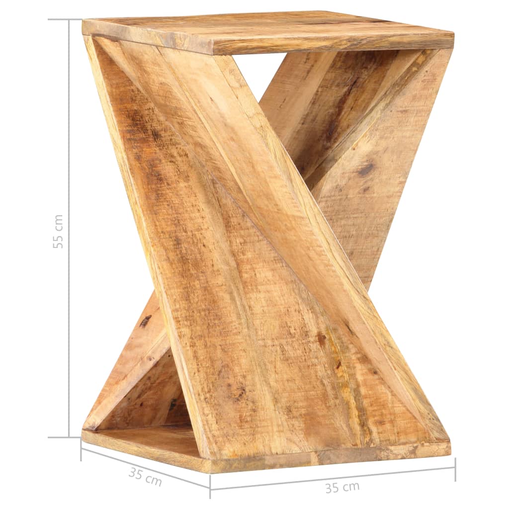 286183 vidaXL Side Table 35x35x55 cm Solid Mango Wood