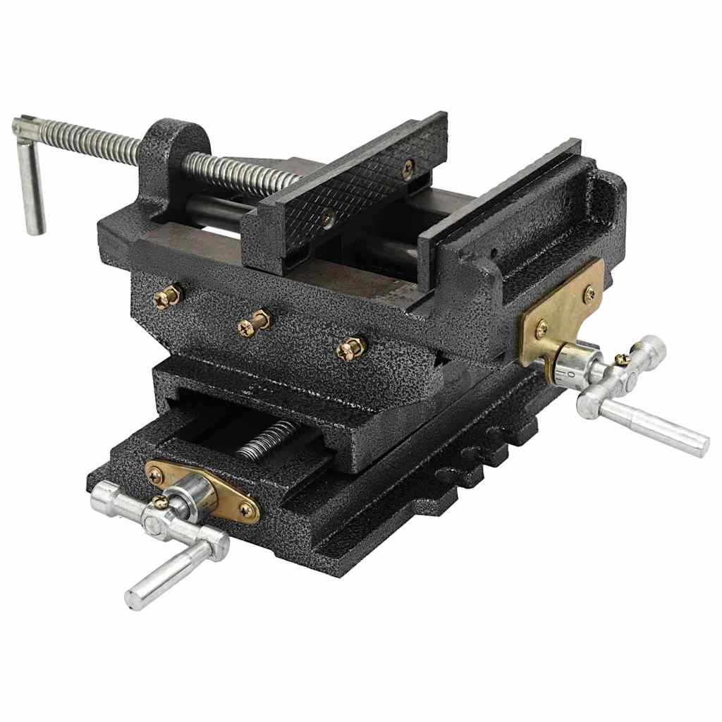 vidaXL Manually Operated Cross Slide Drill Press Vice 150 mm