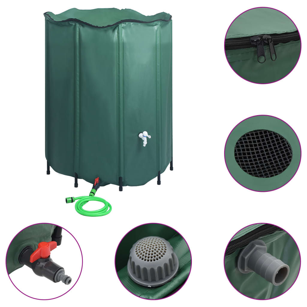 vidaXL Collapsible Rain Water Tank with Spigot 1000 L