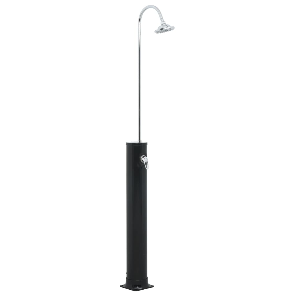 vidaXL Solar Shower Black 214 cm 20 L