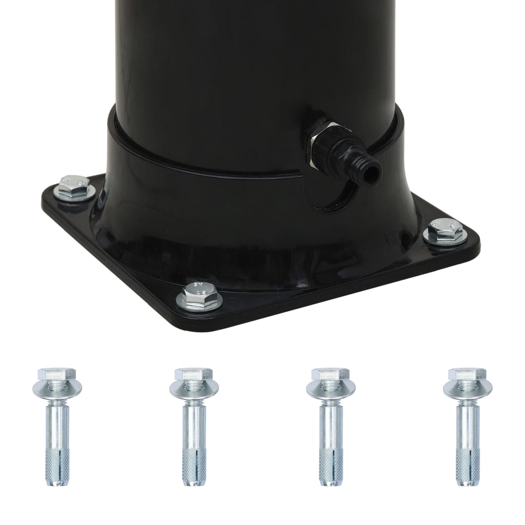 vidaXL Solar Shower Black 214 cm 20 L
